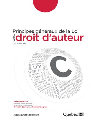 cover image of Principes généraux de la Loi sur le droit d'auteur